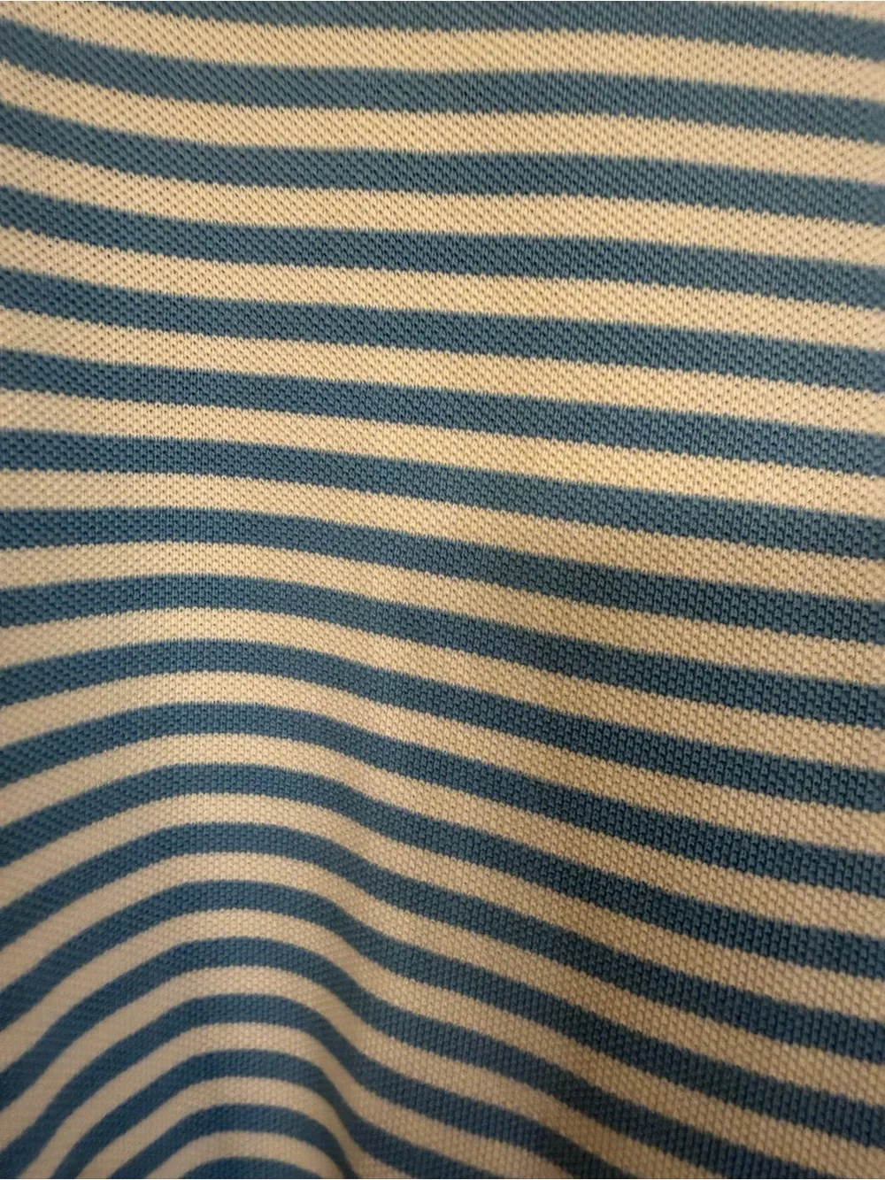 Ralph Lauren Light Blue & White Striped Polo Shirt